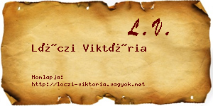 Lóczi Viktória névjegykártya